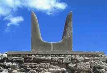 Horns of Consecration Restoration, East Propyleia, Knossos, Crete, Greece